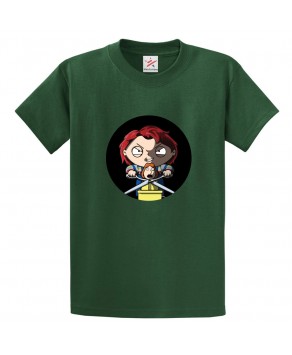 Chucky Griffin Horror Doll Character Classic Unisex Kids and Adults T-Shirt